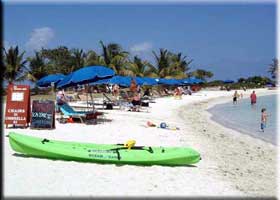 View of beach chairs and kayak St Martin Beaches St Maarten Beaches Sint Maarten Beaches Saint Martin Beaches