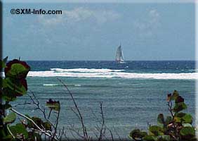 View of Coralita and sailboat
