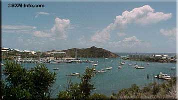 View of Oyster Pond and boats